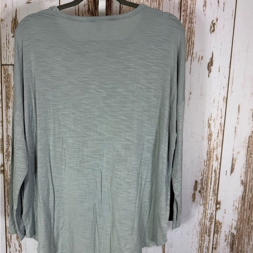 Elegant Light Gray Long Sleeve Women's Top